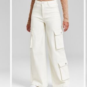 And Now This High-Rise Wide-Leg Cargo Jeans